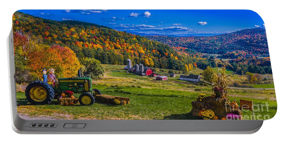 New England Portable Battery Charger featuring the photograph Autumn in Barnet Vermont. #1 by Scenic Vermont Photography