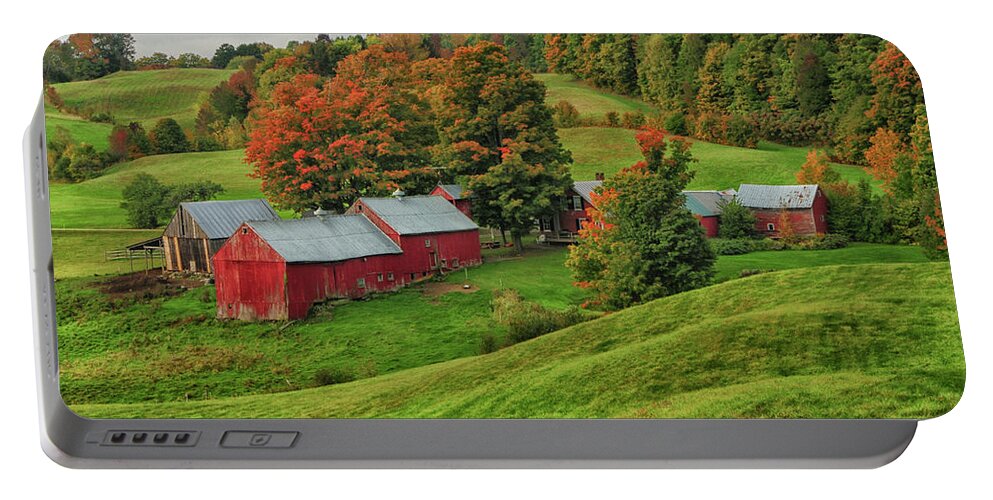 Autumn Portable Battery Charger featuring the photograph Autumn in Vermont #1 by Mike Martin