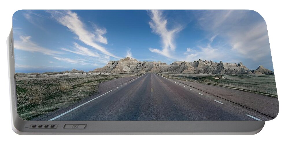 Badlands Portable Battery Charger featuring the photograph 240 by Carolyn Mickulas