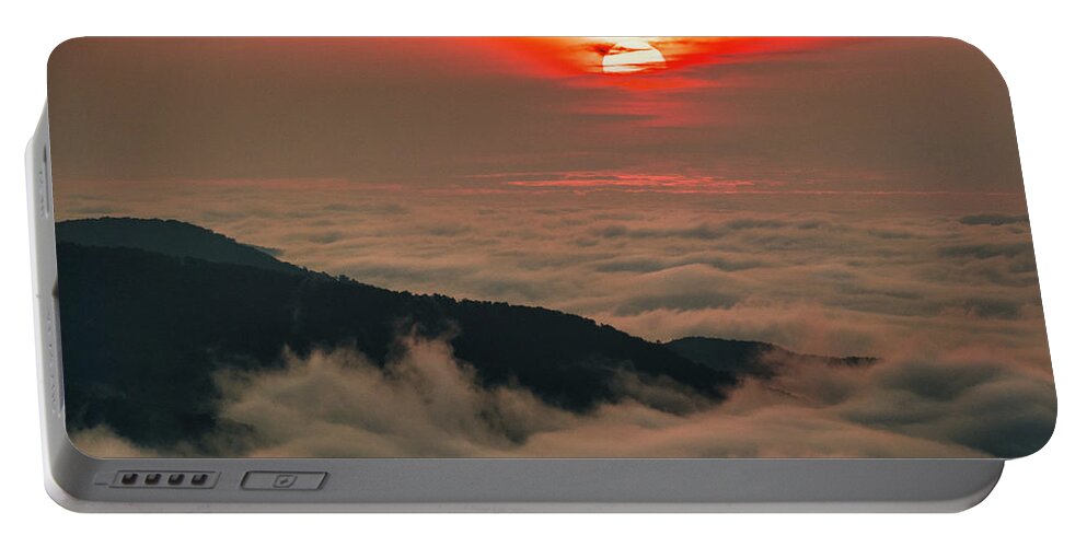 Sunrise Portable Battery Charger featuring the photograph Blue Ridge Sunrise #1 by Minnie Gallman