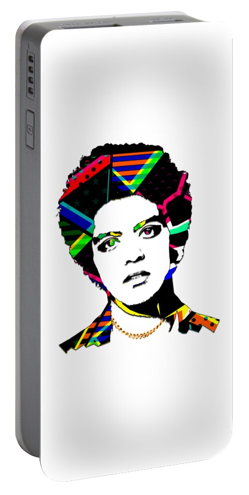 Bruno Mars Portable Battery Charger featuring the mixed media Bruno Mars #1 by Marvin Blaine