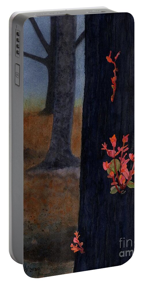 Australian Bush Portable Battery Charger featuring the painting Bush Resilience by Vicki B Littell
