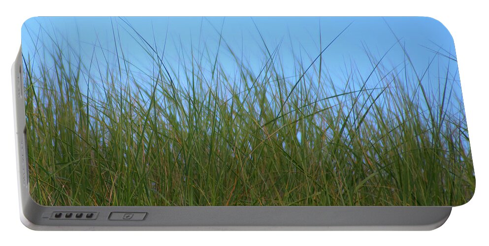 Grass Portable Battery Charger featuring the photograph Cape Cod Beach Grass #1 by Flinn Hackett