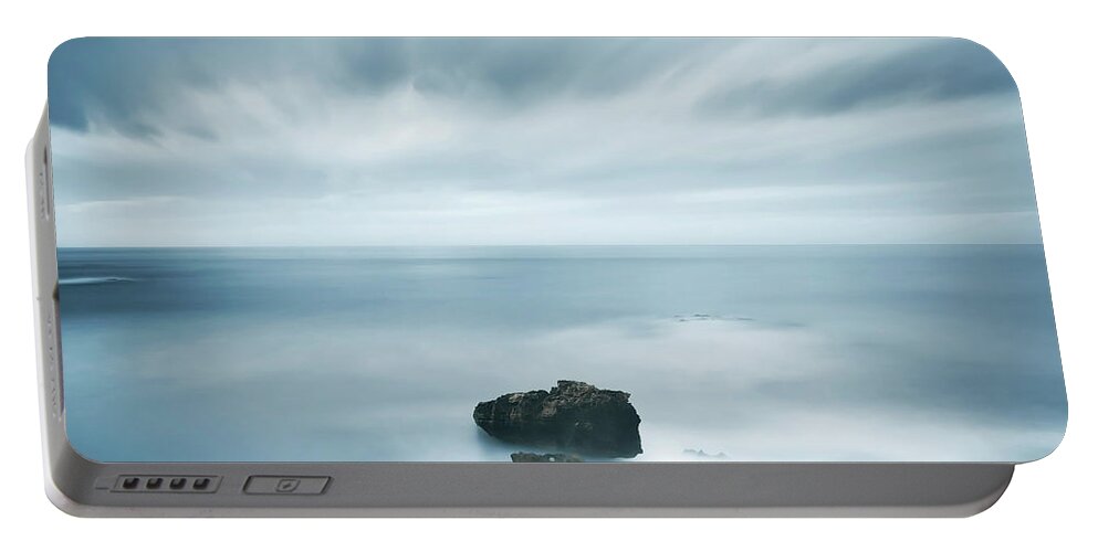 Background Portable Battery Charger featuring the photograph Dark Rocks and Bad Weather II by Stefano Orazzini