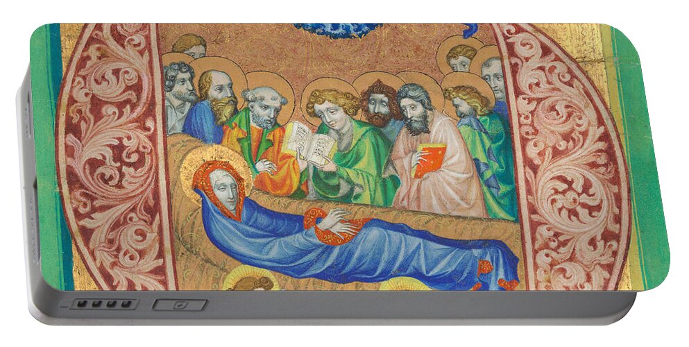 Attributed To Joshua Master Portable Battery Charger featuring the painting Death of the Virgin by Attributed to Joshua Master
