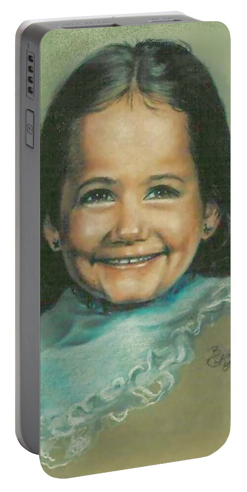 Child Portable Battery Charger featuring the pastel Dog's Baby Girl by Barbara Keith