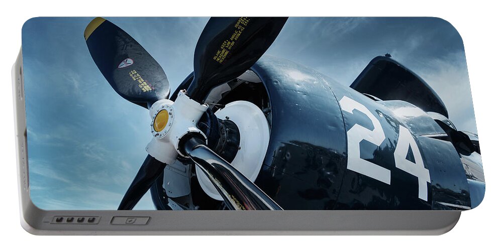 Ww2 Portable Battery Charger featuring the photograph Douglas Skyraider by Rick Deacon