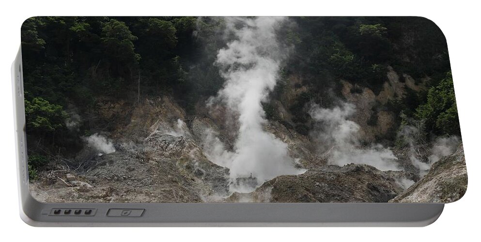 Sulphur Portable Battery Charger featuring the photograph Drive-in Volcano #1 by On da Raks