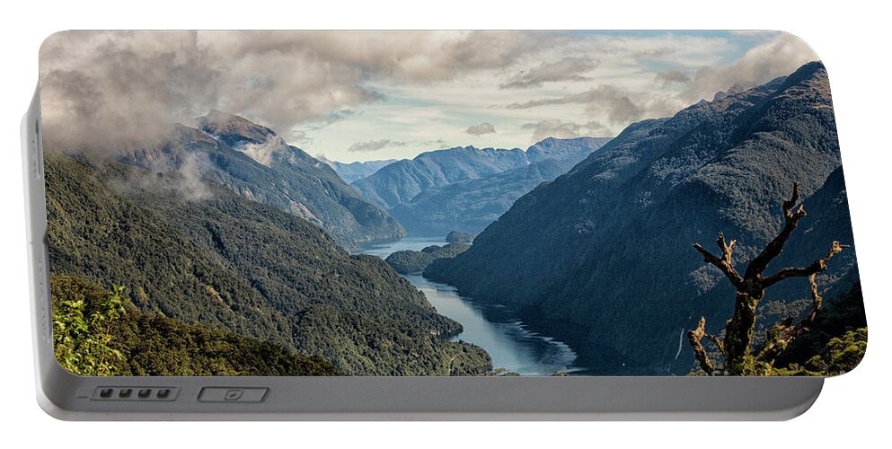 Milford Portable Battery Charger featuring the photograph Entrance of Doubtful Sound by Patricia Hofmeester