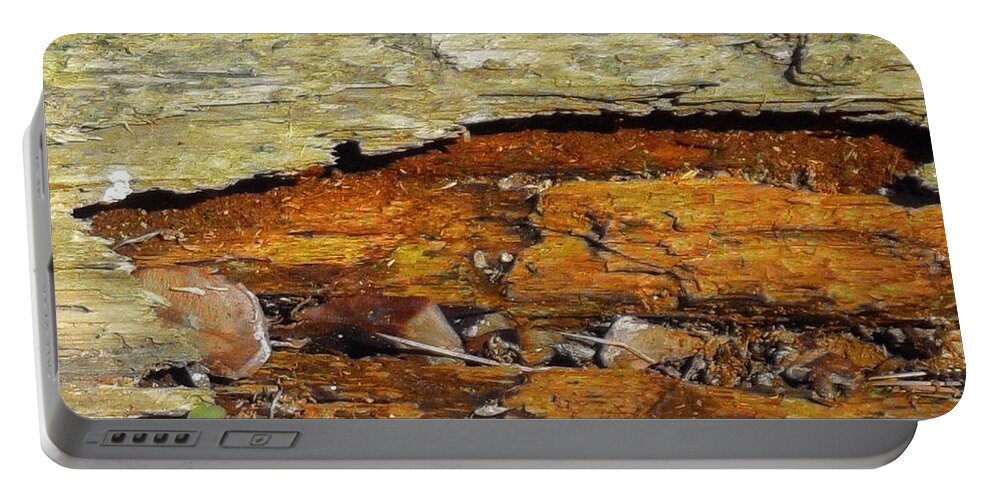 Tree Portable Battery Charger featuring the mixed media Fallen Tree by Christopher Reed