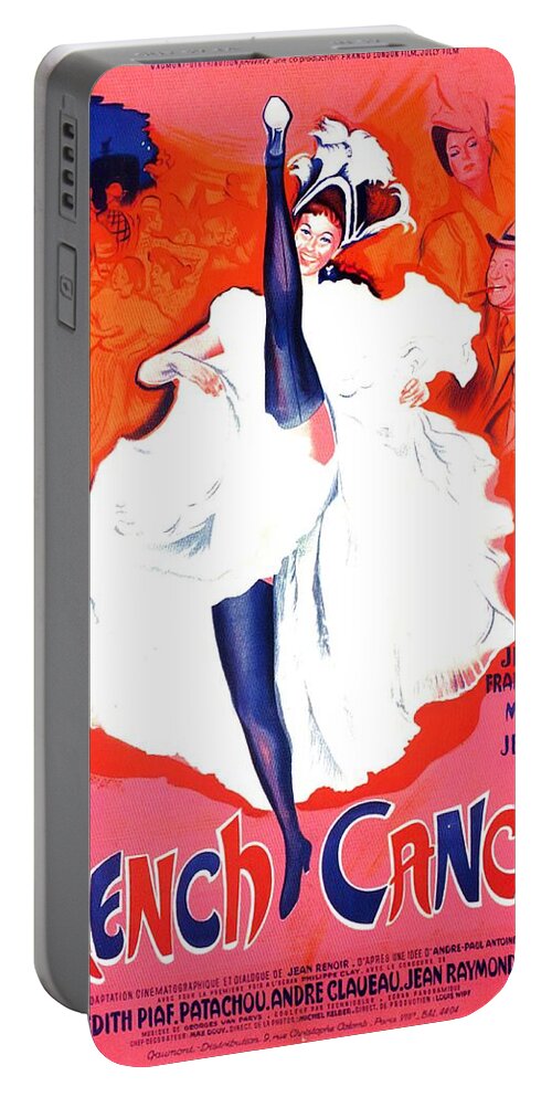 Synopsis Portable Battery Charger featuring the mixed media ''French Cancan'', 1955 - art by Rene Peron by Movie World Posters