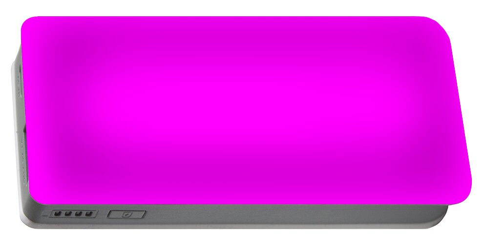 Fuchsia Portable Battery Charger featuring the digital art Fuchsia Colour #1 by TintoDesigns