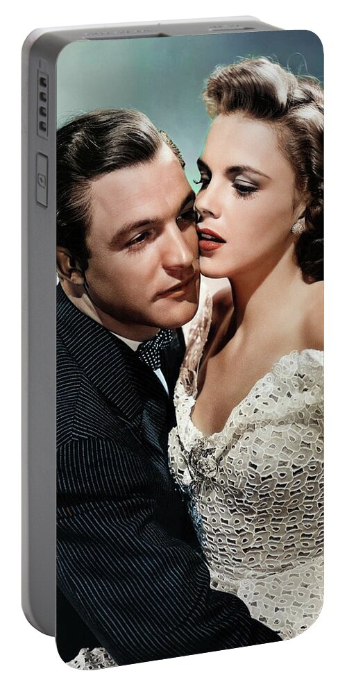Gene Kelly Portable Battery Charger featuring the photograph Gene Kelly and Judy Garland #1 by Movie World Posters