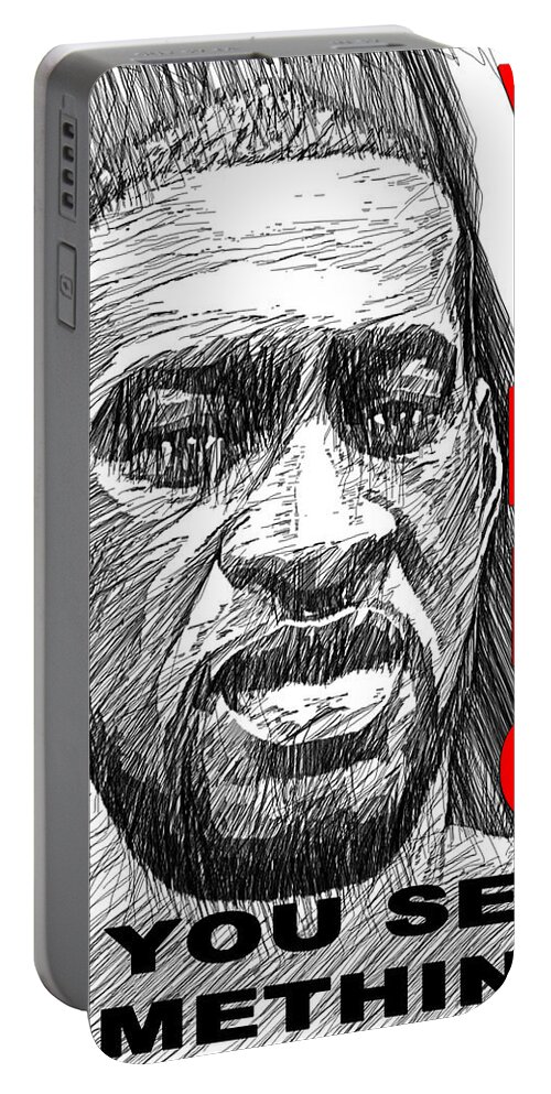 George Floyd Portable Battery Charger featuring the digital art George Floyd #3 by Rafael Salazar