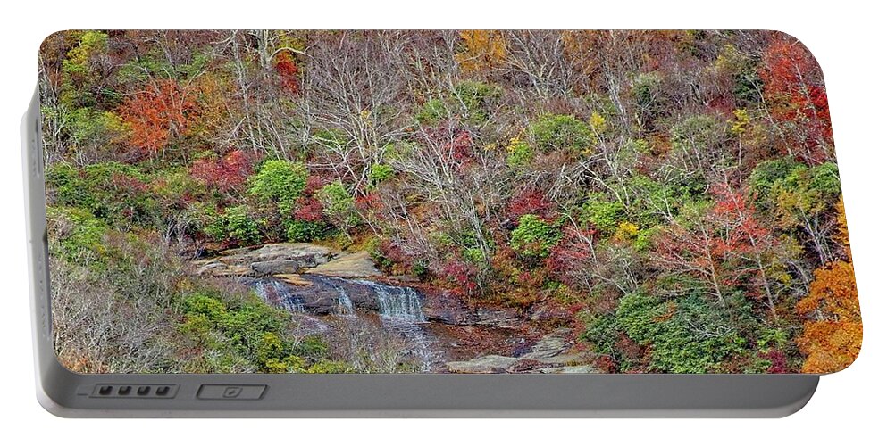 Autumn Portable Battery Charger featuring the photograph Graveyard Fields Lower Falls #1 by Allen Nice-Webb