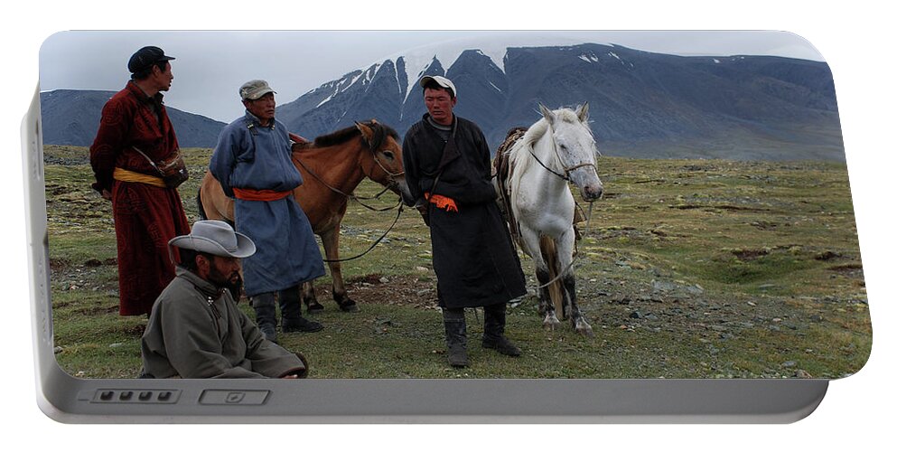 Herders Lifestyle Portable Battery Charger featuring the photograph Herders lifestyle #1 by Elbegzaya Lkhagvasuren