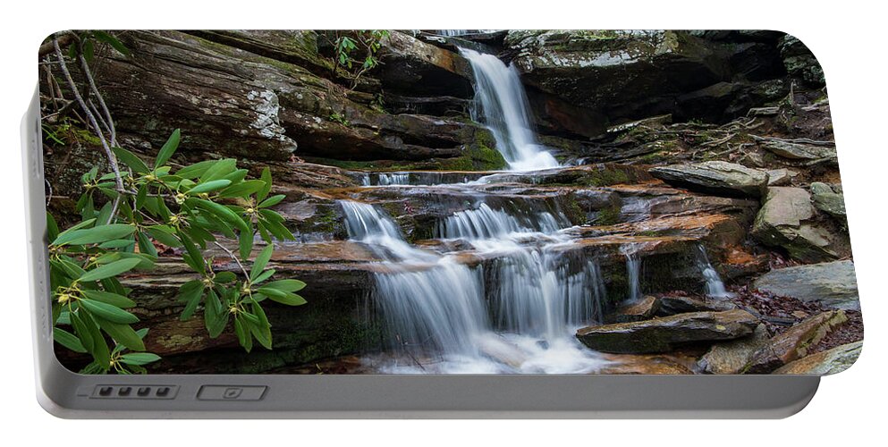 Hidden Falls. Hanging Rock State Park Portable Battery Charger featuring the photograph Hidden Falls by Chris Berrier