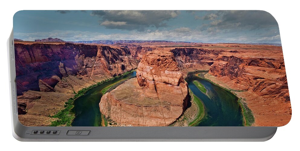 Arid Climate Portable Battery Charger featuring the photograph Horseshoe Bend on the Colorado River #1 by Jeff Goulden