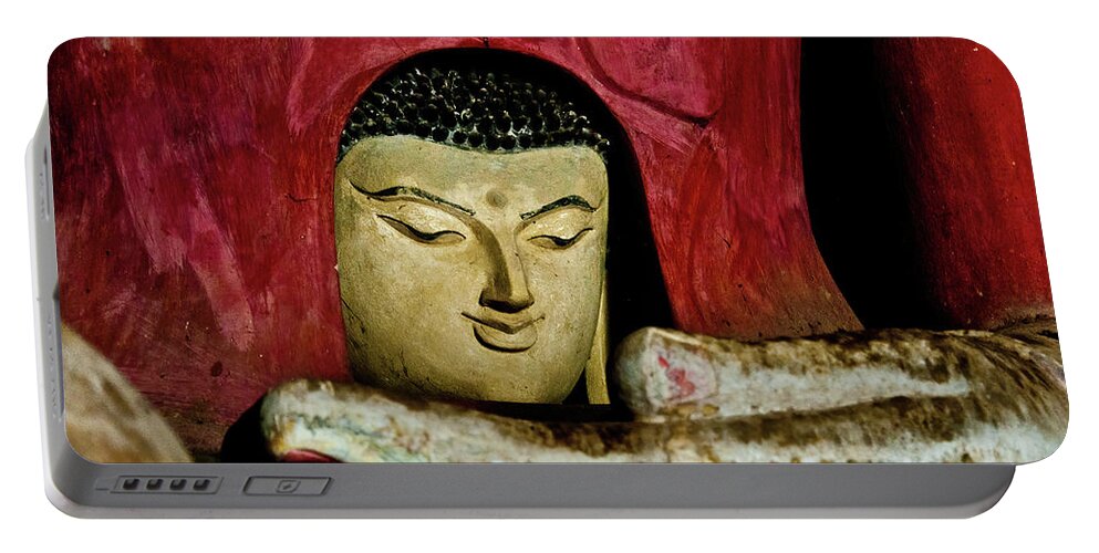 Birman Portable Battery Charger featuring the photograph In Buddha lives a Buddha, Bagan. Myanmar #3 by Lie Yim
