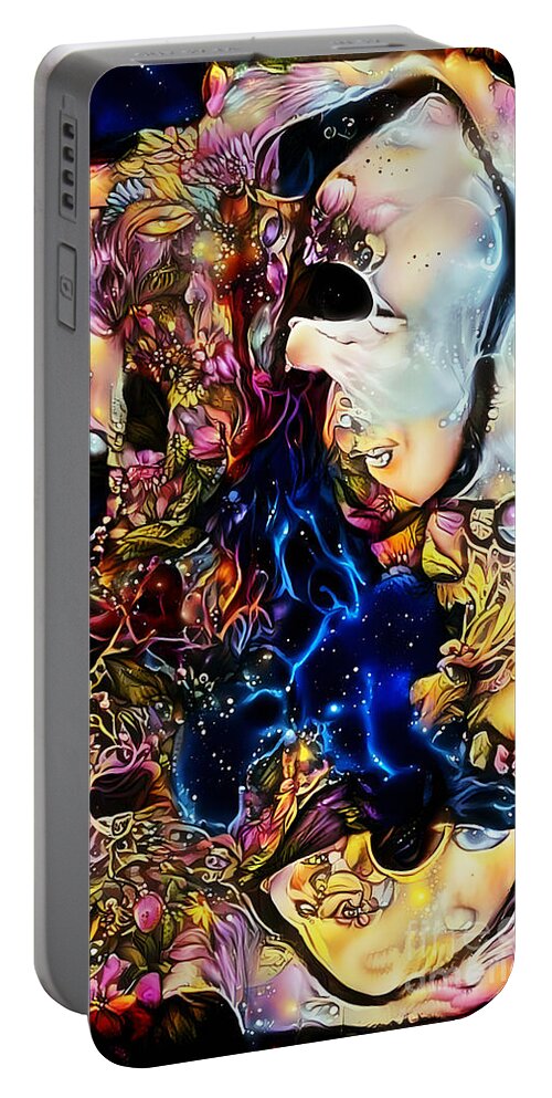 Contemporary Art Portable Battery Charger featuring the digital art 5 by Jeremiah Ray