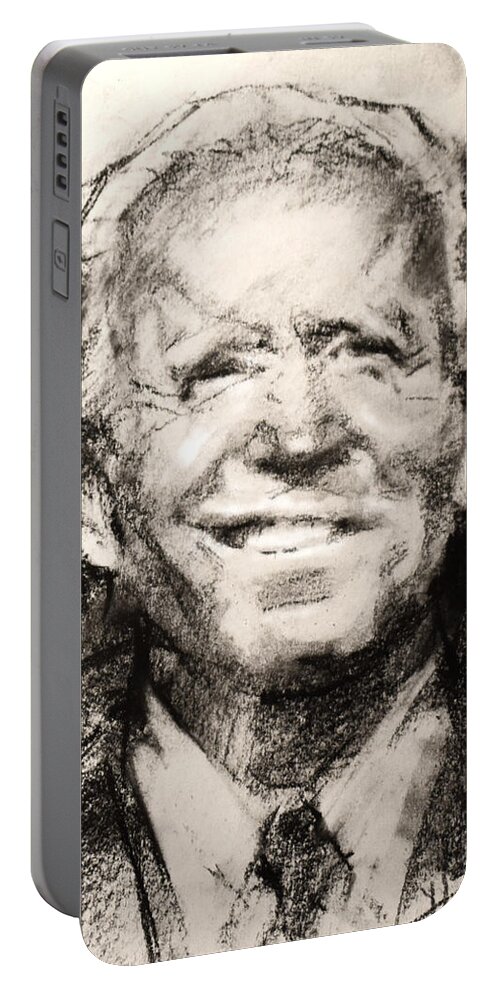 Joe Biden Portable Battery Charger featuring the drawing Joe #1 by Ylli Haruni