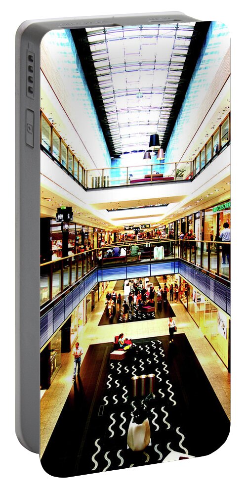Mall Portable Battery Charger featuring the photograph Mall In Krakow, Poland 2 by John Siest