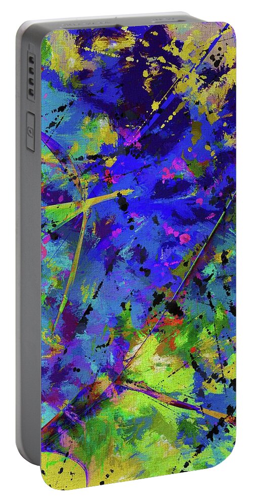 Abstract Digital Art Portable Battery Charger featuring the digital art Migration #1 by David Lane