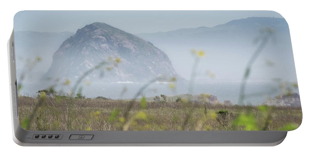 California Portable Battery Charger featuring the photograph Morro Rock #1 by Margaret Pitcher