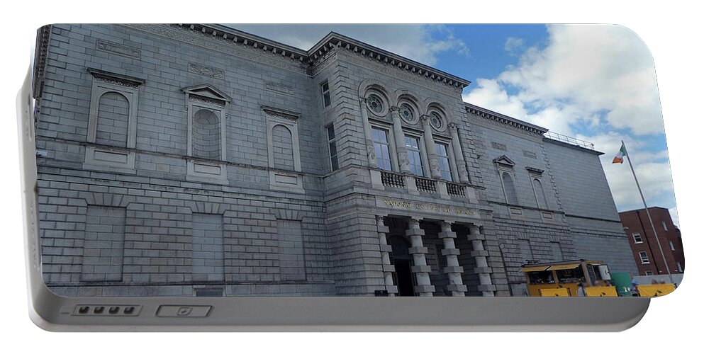 National Gallery Portable Battery Charger featuring the photograph National Gallery of Ireland by Cindy Murphy