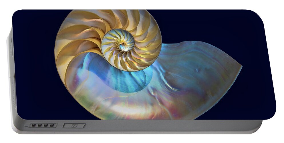 Nautilus Portable Battery Charger featuring the photograph Nautilus Shell #1 by Mimi Ditchie