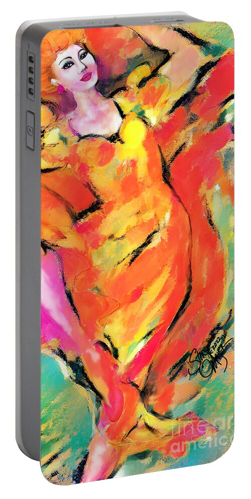 Figurative Art Portable Battery Charger featuring the digital art New Dancing Shoes 06 by Stacey Mayer