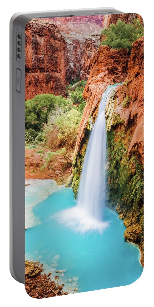 Waterfall Portable Battery Charger featuring the photograph Oasis #1 by Francesco Riccardo Iacomino