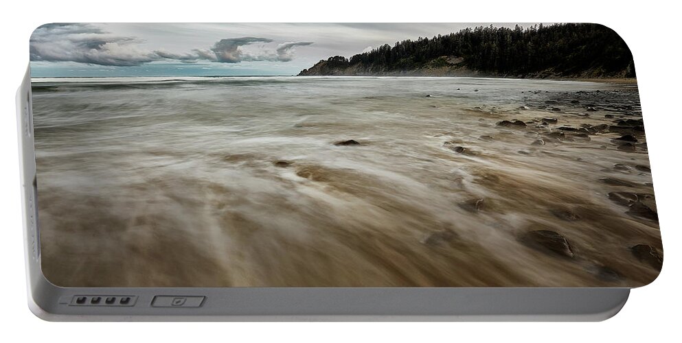 Oregon Portable Battery Charger featuring the photograph Oregon Coastal Shore #1 by Jon Glaser