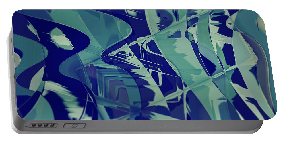 Abstract Portable Battery Charger featuring the digital art Pattern 31 by Marko Sabotin