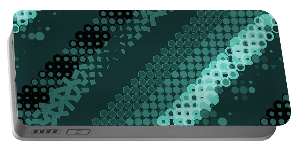 Abstract Portable Battery Charger featuring the digital art Pattern 42 by Marko Sabotin