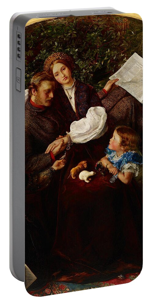 John Portable Battery Charger featuring the painting Peace Concluded #2 by John Everett Millais