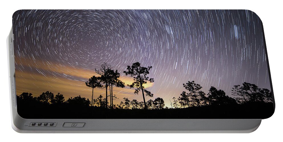 St Jamesstartreails Portable Battery Charger featuring the photograph Pepperbush Stars by Nick Noble