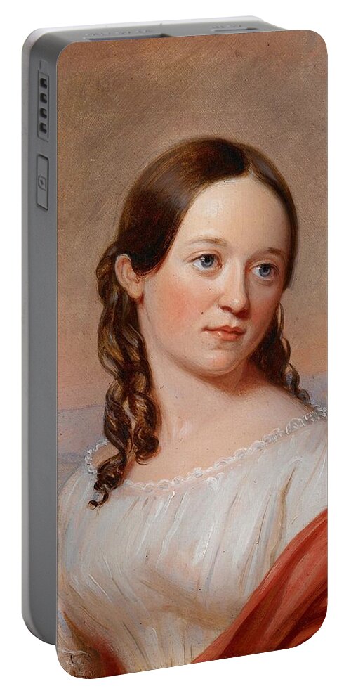 William Sidney Mount Portable Battery Charger featuring the painting Portrait of Julia Ann Seabury by Currently attributed to William Sidney Mount