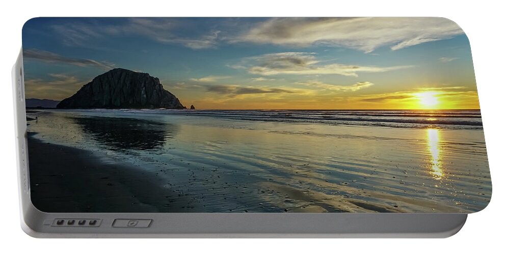 Morro Bay Portable Battery Charger featuring the photograph Morro Rock Beach by Brett Harvey