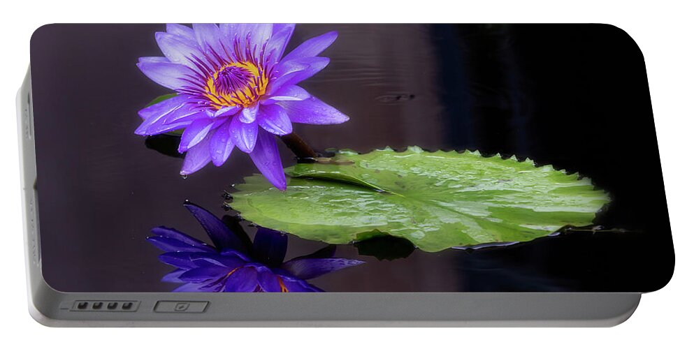 Floral Portable Battery Charger featuring the photograph Reflecting #1 by Usha Peddamatham