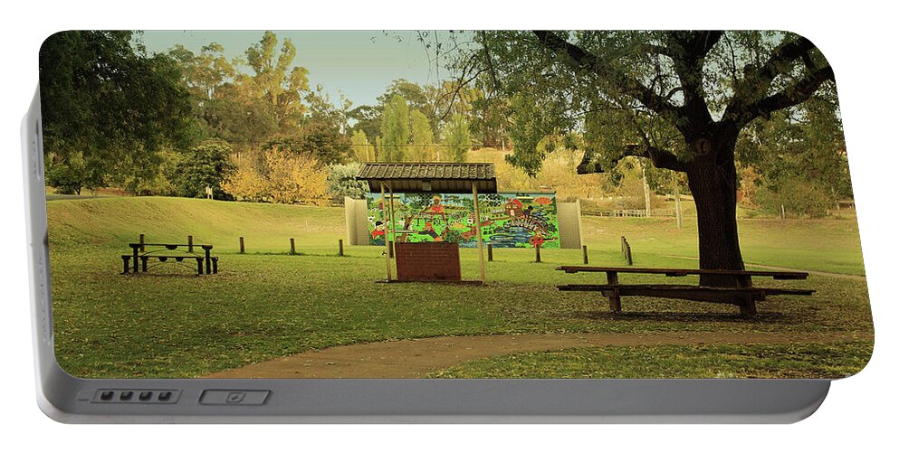 Blackwood Portable Battery Charger featuring the photograph River Park, Bridgetown, Western Australia #1 by Elaine Teague