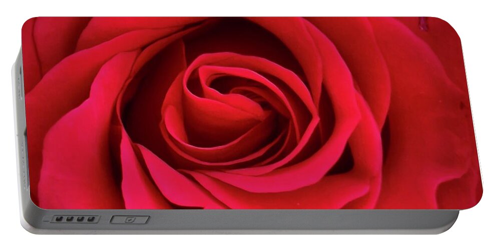 Red Rose Portable Battery Charger featuring the photograph Rose #1 by S J Bryant