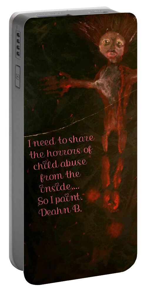 Spiritual Portable Battery Charger featuring the painting Sacrifice by Deahn Benware