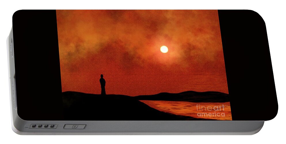 Man Portable Battery Charger featuring the digital art Solitude by Elaine Hayward