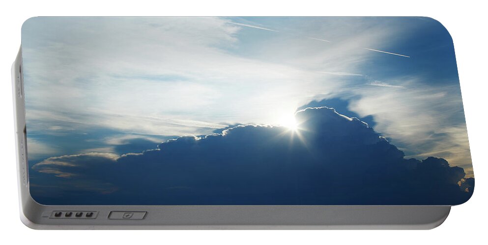 Croatia Portable Battery Charger featuring the photograph Storm clouds moving away in the morning #1 by Ian Middleton