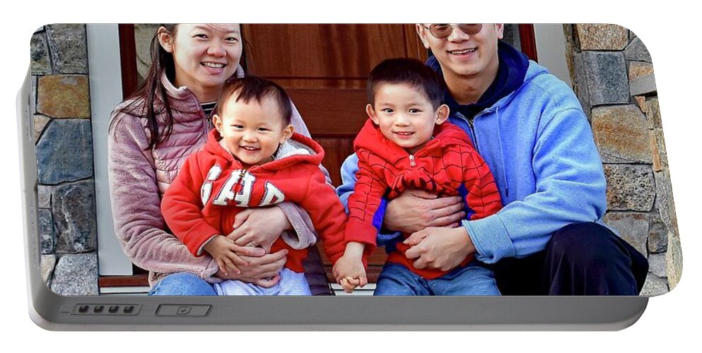 Family Portable Battery Charger featuring the photograph The Chen Family #1 by Monika Salvan