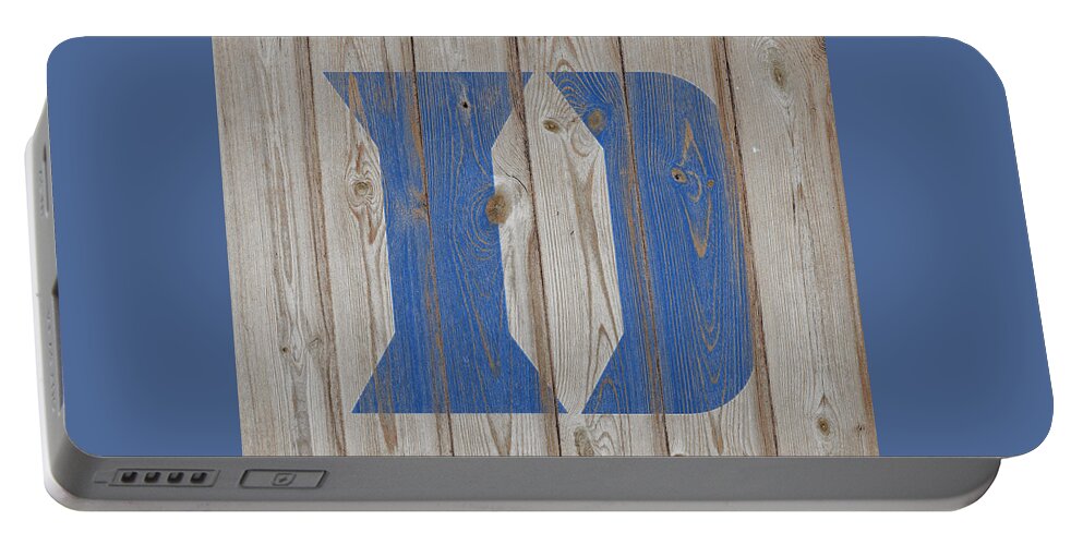 Duke Portable Battery Charger featuring the mixed media The Duke Blue Devils 1f #2 by Brian Reaves