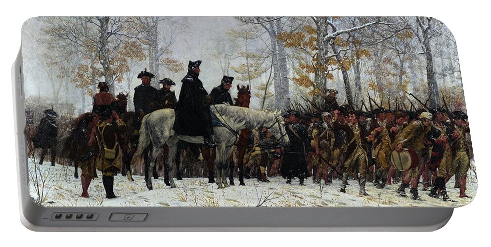 March Portable Battery Charger featuring the painting The March to Valley Forge by William Trego