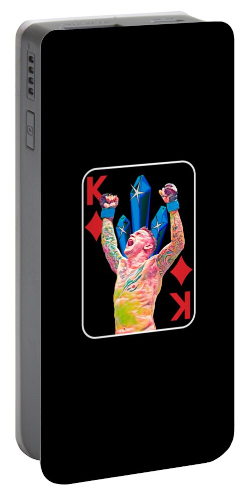 Cagefighter Portable Battery Charger featuring the digital art The New King Is The Diamond #1 by Sarcastic P