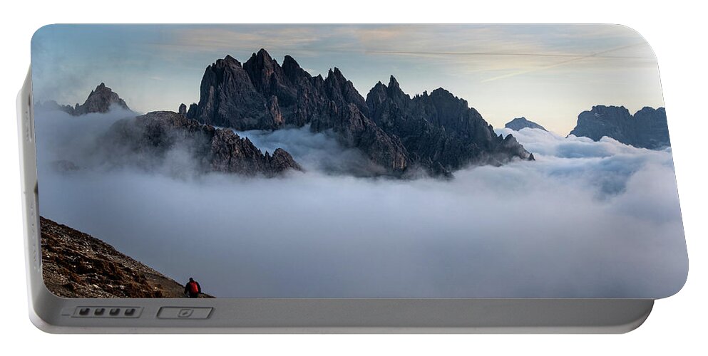 Dolomites Portable Battery Charger featuring the photograph Mountain peaks above the clouds by Michalakis Ppalis